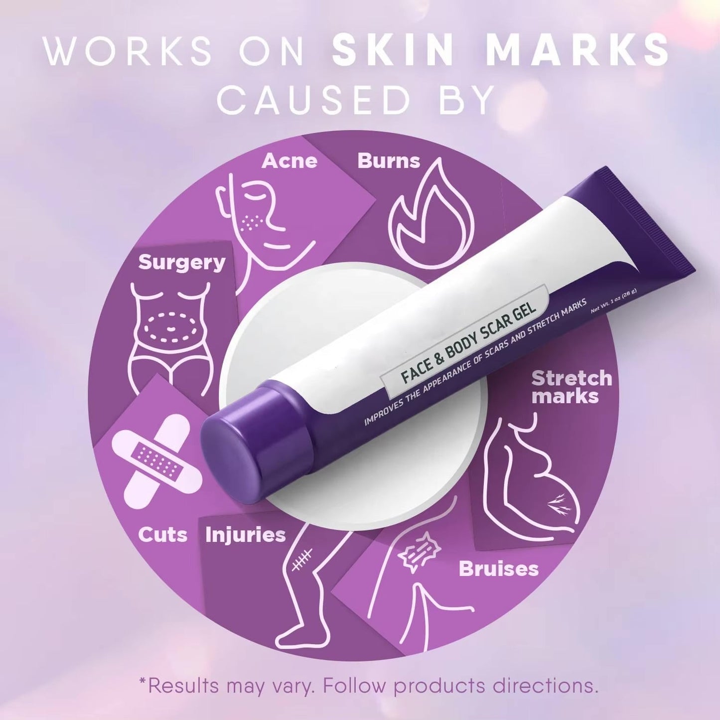 COMBO TIMILK Scar Vanisher Gel – Advanced Silicone Formula for Scars, Stretch Marks & Smooth Skin (Before & After Results)
