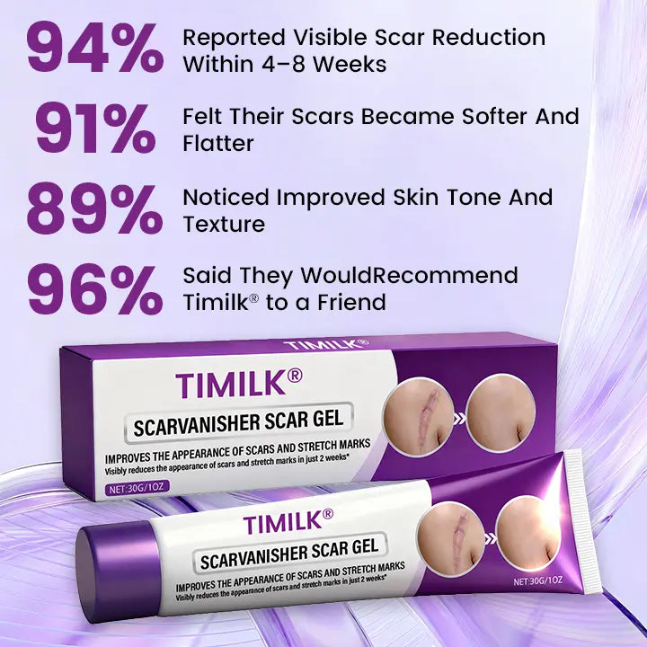 COMBO TIMILK Scar Vanisher Gel – Advanced Silicone Formula for Scars, Stretch Marks & Smooth Skin (Before & After Results)