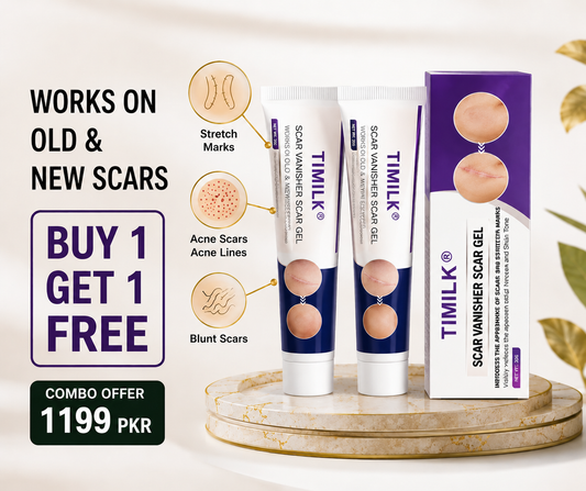 COMBO TIMILK Scar Vanisher Gel – Advanced Silicone Formula for Scars, Stretch Marks & Smooth Skin (Before & After Results)