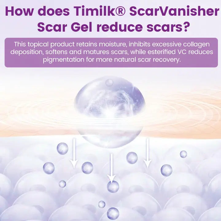 COMBO TIMILK Scar Vanisher Gel – Advanced Silicone Formula for Scars, Stretch Marks & Smooth Skin (Before & After Results)