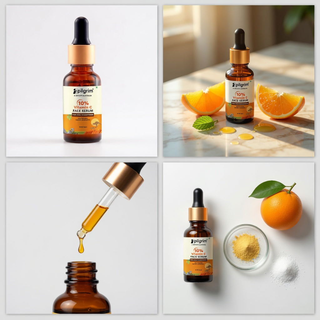 Combo Pilgrim 10% Vitamin C Face Serum Pakistan - Glowing Brighter Skin in 5 Days | Reduces Dark Spots | Men & Women